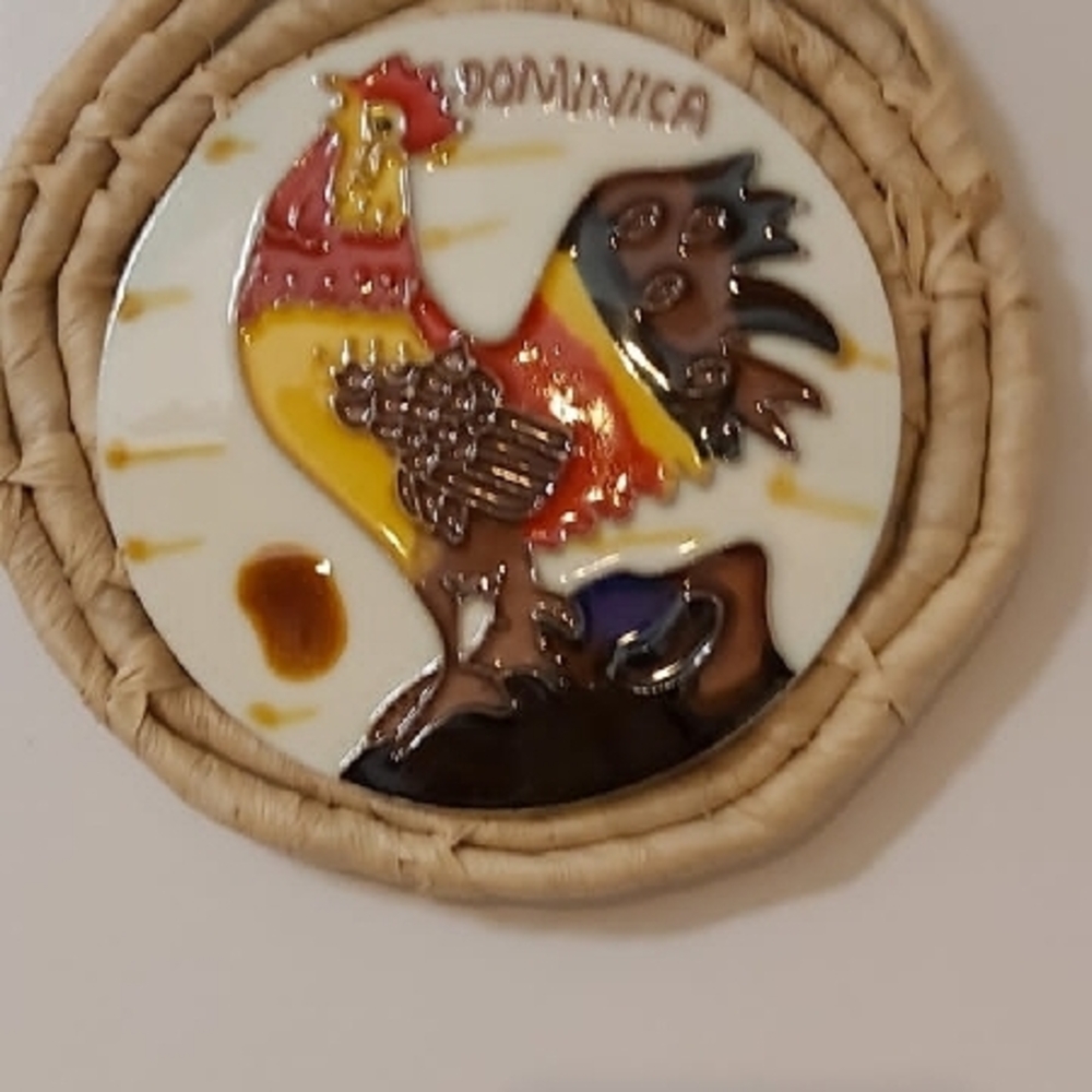 Dominica Ceramic Rooster Wall Decor